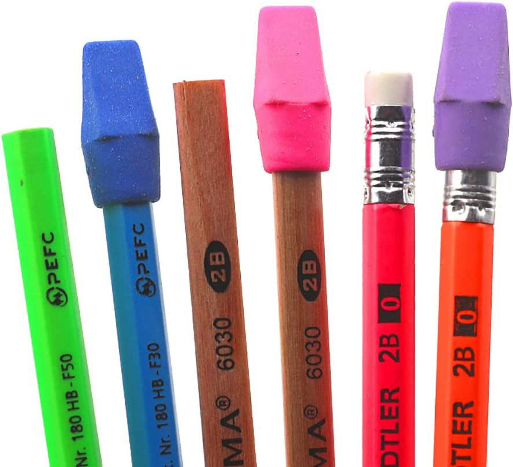 10/30/50 pcs Pencil Top Eraser Caps Arrowhead Assorted Colors Pencil Eraser  Toppers Children Student