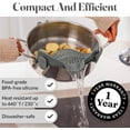 thumbnail image 5 of Collapsible Colander - Clip-On Strainer for Pots and Pans, Cool Kitchen Gadgets - Essential Kitchen Finds and Cooking Tool - Easy to Use, Space-Saving Design, Green, 5 of 8