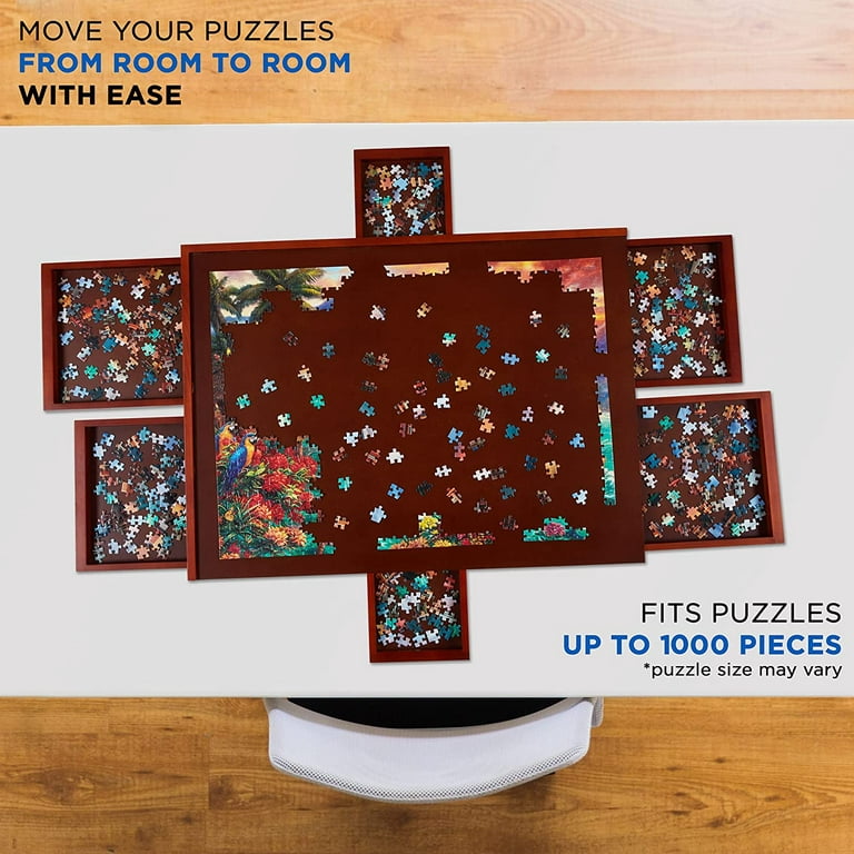 Jumbl 1000 Piece Puzzle Board, 23” x 31” Wooden Jigsaw Puzzle