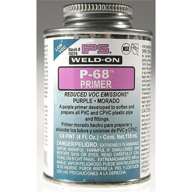 WeldOn P68 Purple Primer For CPVC/PVC 4 oz.