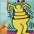 thumbnail image 5 of Manta suave, cómoda, agradable para la piel, transpirable, disponible para todas las estaciones, manta de cama con impresión transparente, 120x150cm/47,2x59,1 pulgadas, 5 of 5