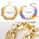 thumbnail image 2 of 2 pulseras de cadena cubana para hombres y mujeres, pulsera de hip-hop arcoíris de moda para niñas, regalos de fiesta de vacaciones, 2 of 5