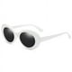 thumbnail image 1 of Gafas de sol blancas, gafas de sol ovaladas de moda, gafas de fotografía divertidas, adecuadas para múltiples escenarios, 1 of 5