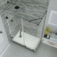 thumbnail image 2 of Aston SEN967EZ-SS-483436-10 72 x 47.25-48.25 x 36.375 in. Bromley Frameless Corner Hinged Shower Enclosure - Stainless Steel, 2 of 7