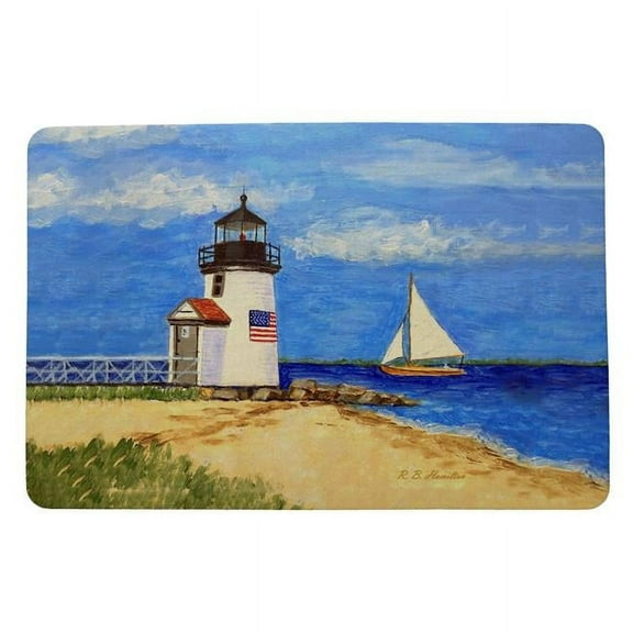 Betsy Drake DM1342 18 x 26 in. Brant Point Lighthouse, MA Door Mat