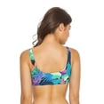 thumbnail image 3 of PilyQ MULTICOLOR Aralia Lace Up Halter Bikini Swim Top, US Large, 3 of 5