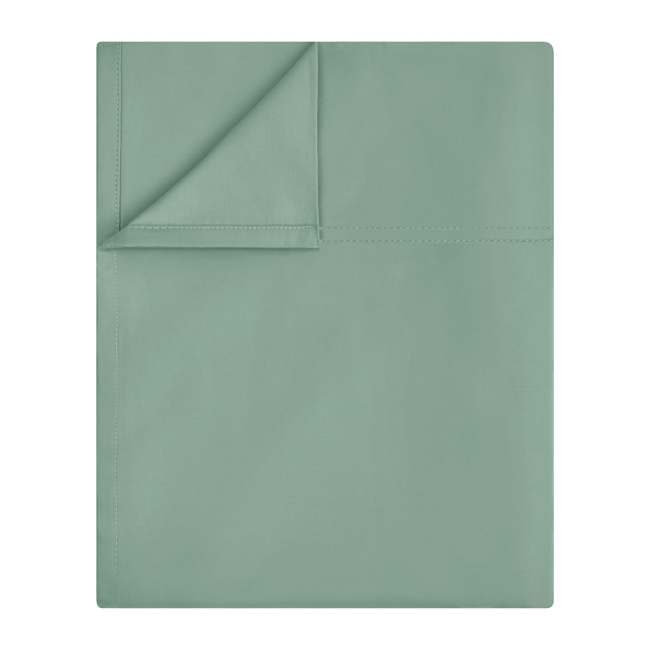 100 Natural Cotton Flat Sheet Only 600 Thread Count, Soft and Crisp