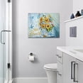 thumbnail image 2 of Sunflower Bathroom Wall Art Country Flower Butterfly Pictures Wall Decor Just Breathe Floral Bathroom Canvas Print Sunflower Painting Framed Home Artwork For Bathroom Bedroom Office 16"x12", 2 of 6