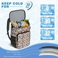 thumbnail image 6 of Cartoon Donut Print Cooler Backpack, Waterproof Insulated Bag for Sweet Foodies and Travelers, 6 of 6