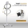 thumbnail image 5 of BarberPub Orbiting Sit under Hair Dryer Hood with Adjustable Height, Smart Control Panel, Rolling Base, 1100W, White, 5 of 9
