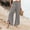 Gray, variant on Mlqidk Linen Pants Women Summer Wide Leg High Waist Ruffle Hem Trouser Pants Petite Dressy Beach Vacation Cropped Pants with Pockets Gray XL