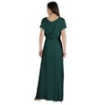 thumbnail image 5 of Inkmeso Wrap Style Jersey Maxi Dress Gathered Waist Summer Casual Classic Long Dress, 5 of 8