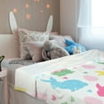 thumbnail image 3 of Easter Blanket Spring Bunny Rabbit Eggs Soft Flannel Colorful Decorative Throw Blanket Holiday Square Birthday Blanket for Easter Gifts Home Couch Sofa Bed Room, 50 * 60inch, 3 of 6