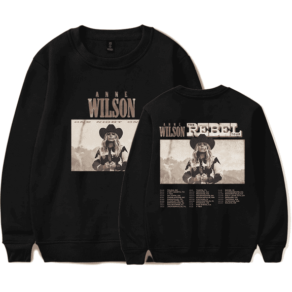 Anne Wilson Merch Sweatshirt Rebel Tour Crewneck Fashion Unisex Men Women Tracksuit Pullover Coat Top Streetshirt