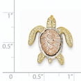 thumbnail image 2 of Beautiful 14K Two-Tone w/ White Rhodium Turtle Pendant Slide, 2 of 2