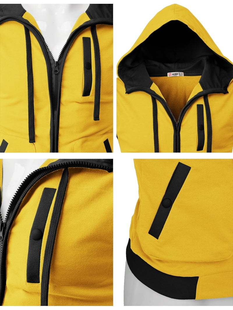 H2H Mens Casual Lightweight Sleeveless Zip-up Vest Tank