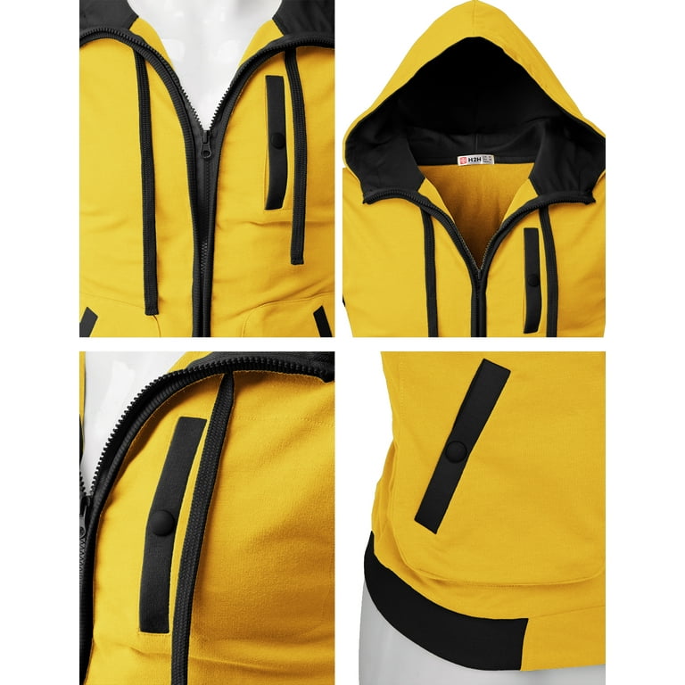 H2H Mens Casual Lightweight Sleeveless Zip-up Vest Tank