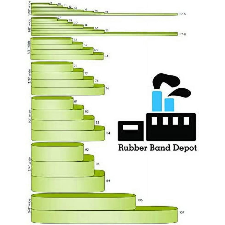 Size 61 rubber bands outlet