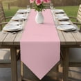 thumbnail image 6 of Pink Table Runner Linen Burlap Table Runner 108 Inches Long Modern Solid Textured Farmhouse Dresser Scarves for Kitchen Island Coffee Dining Room Party Wedding Banquet Holiday Decoration 13"x108", 6 of 8