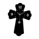thumbnail image 3 of Reloj de pared con forma de cruz, reloj decorativo, arte de pared, regalos para amigos, decoración del hogar, silencioso Negro, 3 of 9