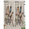 thumbnail image 2 of Living Room Curtains 72 Inches length, Country Birds Window Treatment Curtain Drapes, Envelope Postmark Vintage Farmhouse Botancial Light Filtering Drapes for Bedroom Laundry Room, 52"x72", 2 Panels, 2 of 7