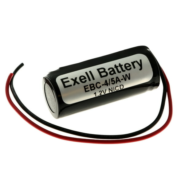 Exell EBC-4/5A-W 1.2V Custom NiCd 400mAh Battery Pack w/ 5" Bare Wire Leads