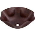 thumbnail image 2 of Novatto Andulusia TCV-005ANORB  Scalloped Edged Copper 6.5" H x 16" W x 16" L Round Top-Mount Sink 2 Piece, 2 of 6