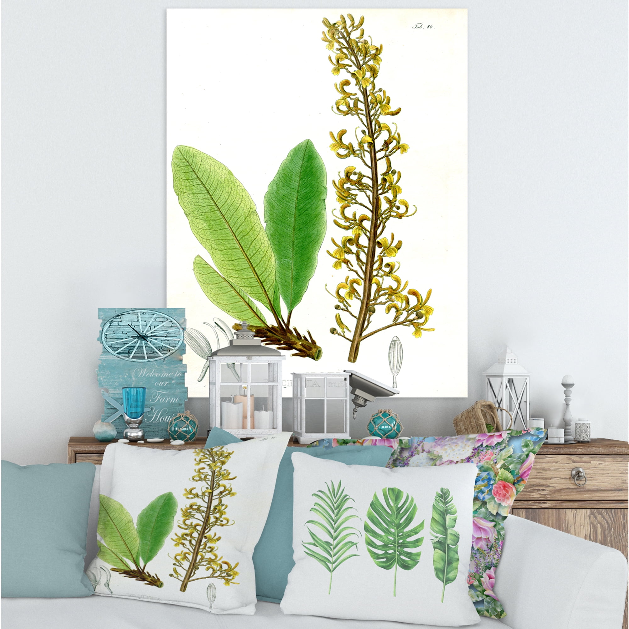Designart ' Ancient Brazilian Plant IV ' Traditional Canvas Wall Art Print
