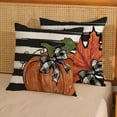 thumbnail image 3 of Fall Pillow Covers 16x16 Set of 2 Orange Pumpkin Maple Leaves Stripes Fall Decor Pillowcase Autumn Harvest Decorative Outdoor Throw Pillow Covers Linen Thanksgiving Cushion Case for Sofa Home, 3 of 6