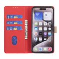 thumbnail image 3 of Premium RFID Blocking Wallet Case for Motorola Moto Thinkphone 25 with 3 Card Slots & Stand Red, 3 of 5