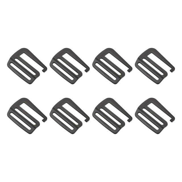 Unique Bargains 1.5' 38mm Webbing Release G Hook Buckle Adjusters for Backpack Strap, 8Pack Matte Black