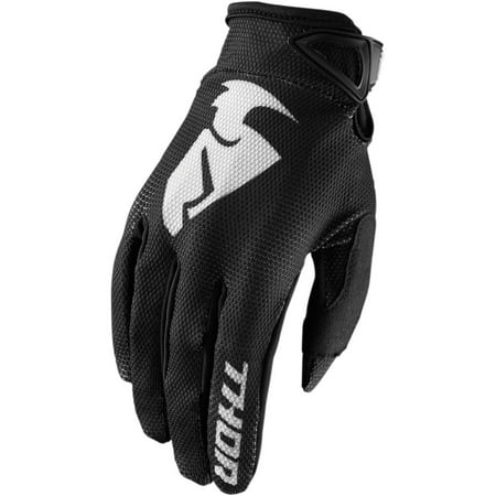 Thor Youth Sector Glove Short Cuff (Solid Black,