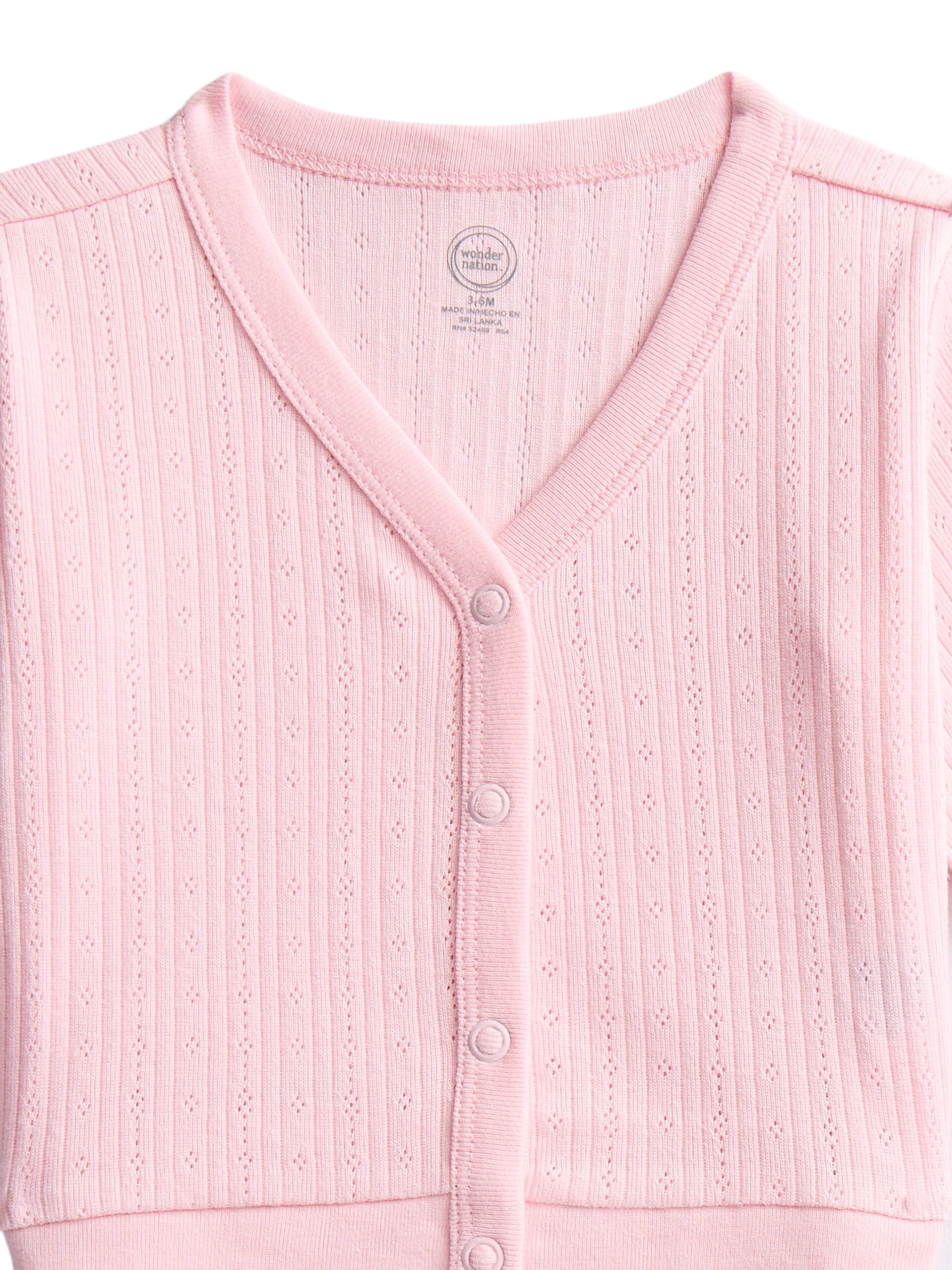 Wonder Nation Organic Cotton Baby Girl Take Me Home Layette Gift Set, 4-Piece, Sizes Newborn-9 Months