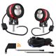 thumbnail image 1 of Faros de motocicleta 2 luces LED antiniebla de conducción para motocicleta, 90 W, color blanco y ámbar, 4 modos de luz, luces LED para proyector, luz auxiliar LED con kits de arnés de cables de repues, 1 of 8