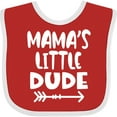 thumbnail image 3 of Inktastic Mama's Little Dude with Arrow Boys Baby Bib, 3 of 4