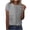 Gray, variant on Staron Women's Casual Pullover Shirt with Sequins Round Neck Short Sleeve Blouse Loose Comfy Fashion Tops, Red XL