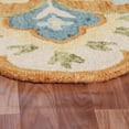 thumbnail image 3 of Ox Bay Eleni 6' Round Rust/Aqua Blue Floral Medallion Indoor Area Rug, 3 of 7