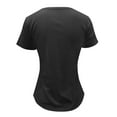 thumbnail image 5 of Delayuji Summer Solid Color Casual T Shirt U Neck Pullover Tight Short Sleeved Top Women Gray S Threadcloth Short Sleeve Shirts for Women, 5 of 5