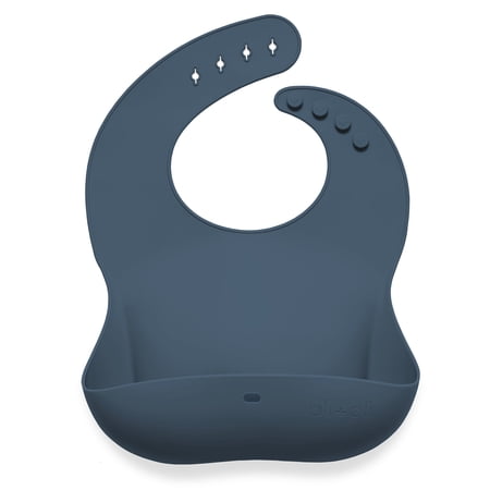 Ali+Oli Silicone Baby Bib Roll Up & Stay Closed (Night)