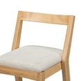 thumbnail image 4 of Christopher Knight Home 39.6" Modern Bar Stools, Wood Frame with Natural Finish, Beige Upholstery, Set of 2, 4 of 8
