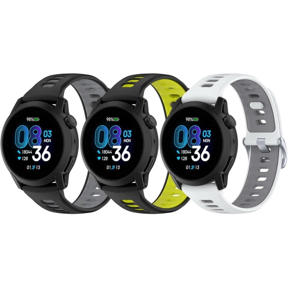 XIHAMA 3-Pack Smartwatch Silicone Straps, Compatible with COROS PACE 4/PACE 3/APEX 4 42mm/APEX 2Pro/APEX 46mm/APEX Pro