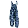 thumbnail image 2 of LEBONYARD Lightweight Women's Overalls-Spring Summer Breathable,Ladies' Printed Sleeveless Casual Overalls Jumpsuit Jumpsuit Pants Blue M, 2 of 5