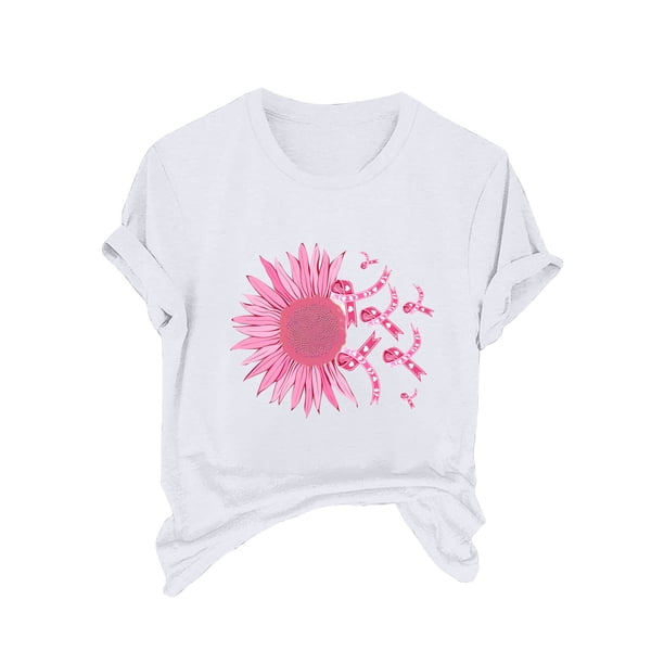 Blusas de Manga Corta para las Mujeres Divertida Impresión Cuello Redondo Camiseta Vintage, Blusas de Primavera para las Mujeres