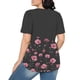 thumbnail image 4 of Tops Cortos para las Mujeres Cuello Redondo Suelto Impreso de Manga Corta, Tops Sueltos para las Mujeres, 4 of 5