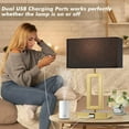 thumbnail image 2 of Black Table Lamps Set of 2 with Dual USB Ports, 3-Way Dimmable Touch Control Bedside Lamps, Modern LED Bulbs Included, 2 of 6