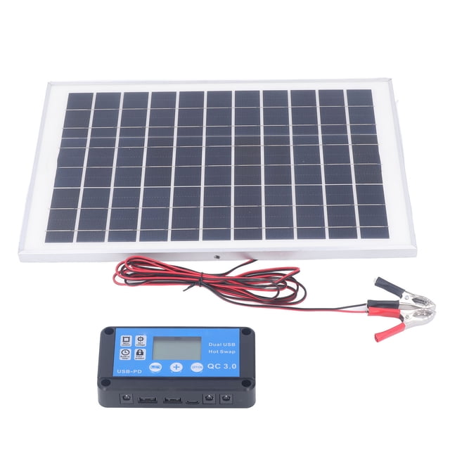 50W Solar Panel Kit, Solar Panel Controller Kit Efficient 18V Portable Safe for RV Boat