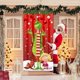 thumbnail image 4 of Decoraciones navideñas El Grinch Puerta Cubierta Fondo Rojo Divertidos Banners Colgantes de Navidad Letrero de Feliz Navidad para Porche para Interior Exterior Frente, 4 of 5