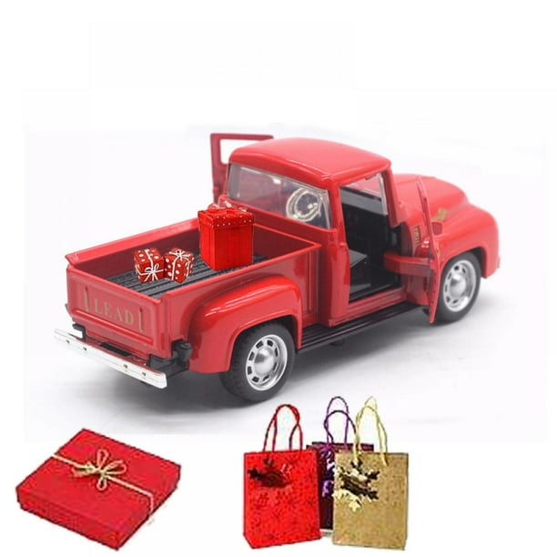 Red Truck Decor Vintage Pick Up Metal Truck Planter Farmhouse Decorative Tabletop Storage Red Truck Great Gift For Holiday Decorations Walmart Com Walmart Com