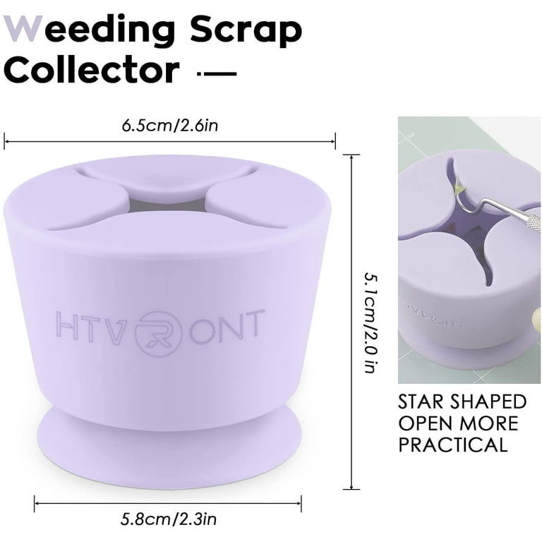 HTVRONT Blue Portable Handheld Vinyl Scrap Collector Silicone Suction Cup for Vinyl Crafting Weeding, Purple