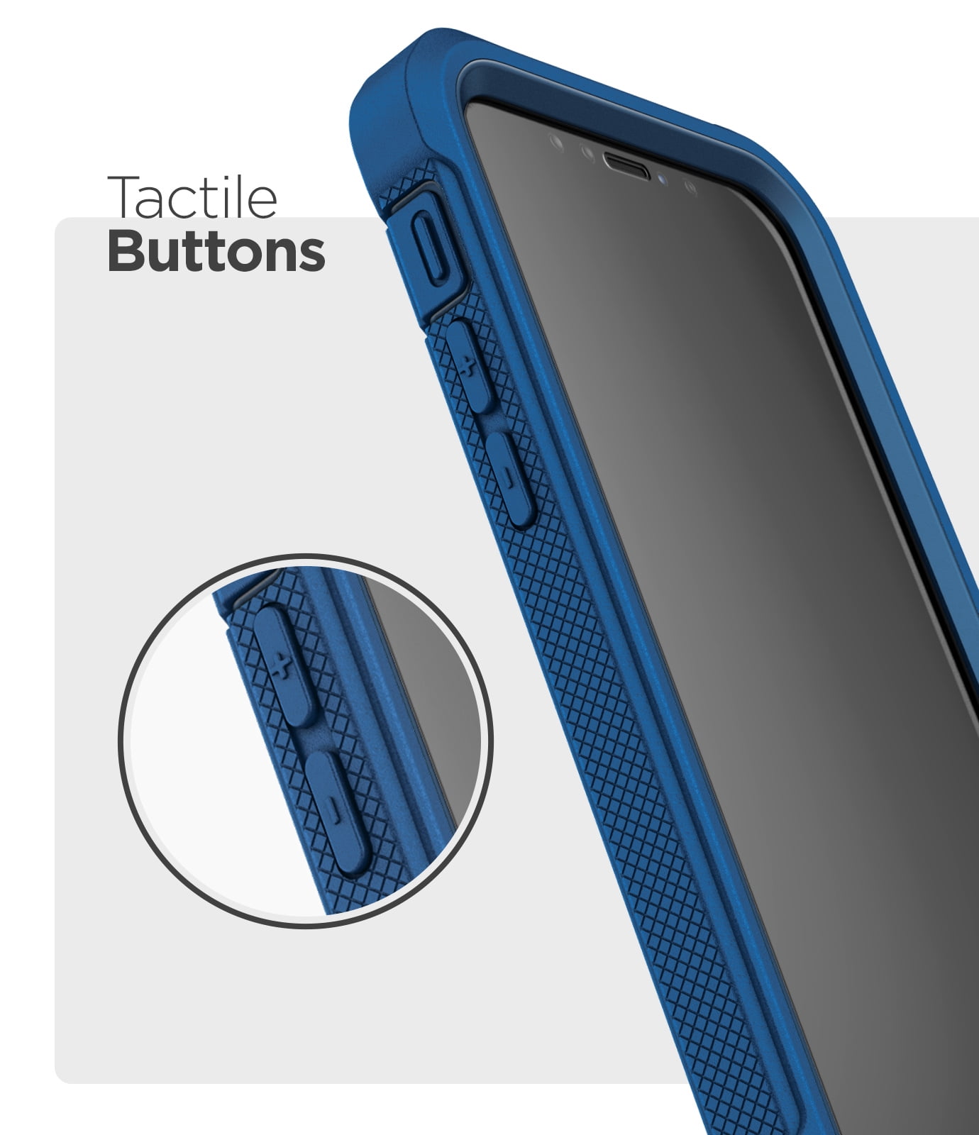 Encased Apple iPhone 12 Case with Screen Protector and Belt Clip (Falcon) Protective Full Body Cover with Build-in Screen Guard and Holster - Navy Blue